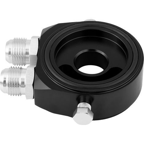 M20 x 1,5 Aluminium-Sandwichplattenadapter für Ölkühler, 1/8 NPT schwarzer Satz (1/5)