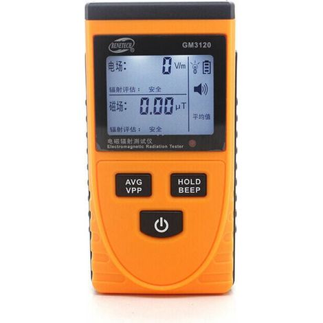 Detector de radiación electromagnética ZVD, medidor de campos electromagnéticos, dosímetro GM3120 con pantalla LCD digital, 63,63 x 1125,8 (mm) (1/4)