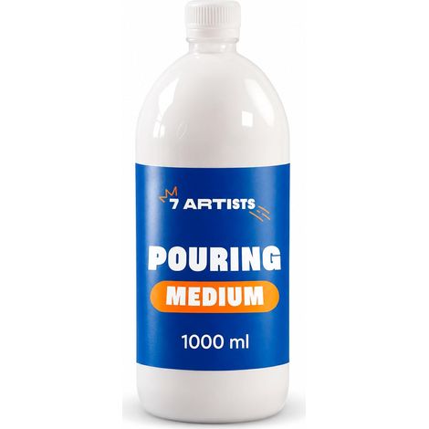 Medium Acrylique Pouring Professionnel 1000 ml - Medium de Lissage Brillant pour Peinture Acrylique - Diluant Peinture Transparent pour Fluid Art (1/5)