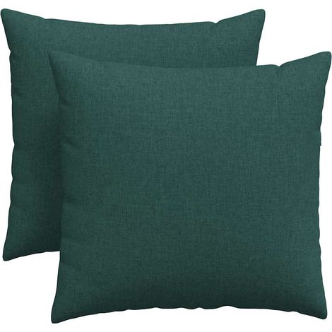 Maison Exclusive - Cuscini da Divano 2 pcs Verde Scuro 45 x 45 cm Tessuto