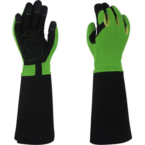 Gants résistants aux coupures, Long Rose élagage gants de jardin résistant à la perforation travail cour gant mains protecteur étanche coupe jardinage gant Durable Coupe extensible confortable. ( Colo (1/5)