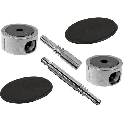 SOTECH Plattenverbinder FUERTE 134 mm Metall mit schwarzen Kunststoffabdeckungen