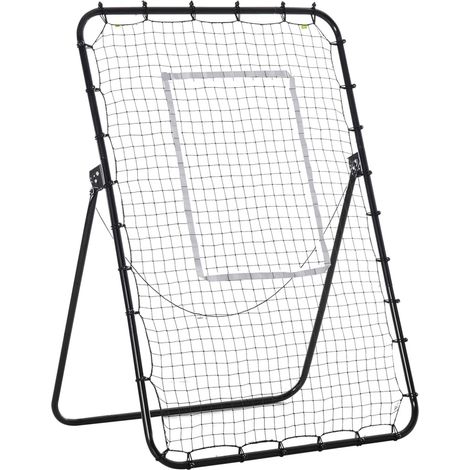 Rimbalzatore da calcio pieghevole in metallo nero, 123 x 73 x 178,5 cm, per allenamento, OKWISH (1/5)
