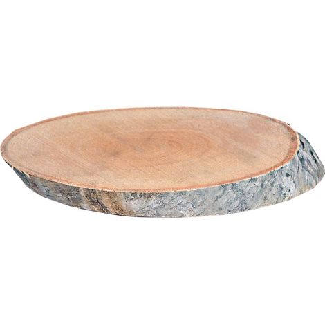 Birkenholzscheiben oval 100% Natur Ø 35 - 38 cm Dekoration Baumscheibe Holzdeko