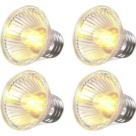 - 4 PCS Ampoule Chauffante Terrarium E27, Ampoule UVA UVB Tortue 75W Dimmable Lampe Terrarium Tortue Terrestre UVA UVB Chauffante, Ampoule Chauffante pour Tortue Lézard Dragon Barbu Serpent (1/4)