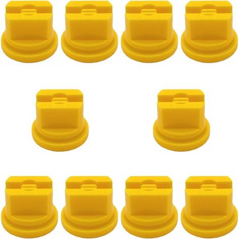 Lot de 10 buses de pulvérisation plates en forme d'éventail pour produits phytosanitaires, buses de rechange pour produits agricoles, en plastique, 1,48 x 1,48 x (1/5)