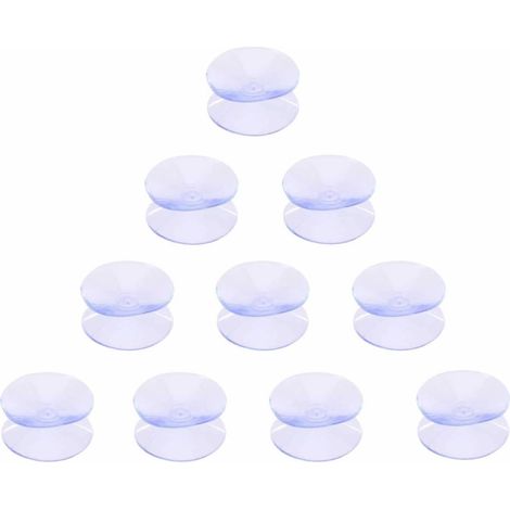 10 Pcs Ventouses Double Face Ventouse en Plastique PVC Transparent sans Trace Ventouses durables pour Pare-Chocs de Table en Verre, entretoises de Table en Verre et Plus