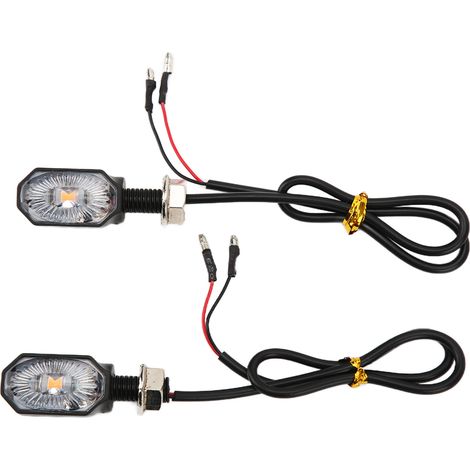 2 clignotants universels pour moto 12 V, mini-lampe ovale pour VTT et scooter (1/5)