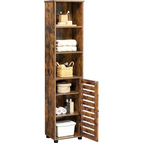 Meuble de Salle de Bain, Placard Haut, 3 Compartiments Ouverts (1/5)
