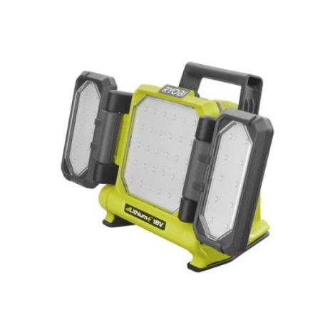 RYOBI - Triple panneau lumineux LED 18V ONE+ - 3 intensités : 3000 / 1200 / 500 Lum. - panneaux 360°, panneau central 130° - (1/4)