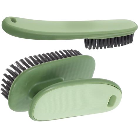 2pièces Brosse à Linge pour Enlever Taches Et Nettoyer Vêtements Chaussures Lot de Brosses à Poils Souples Et (1/5)
