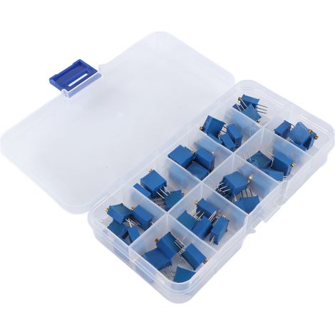 50 potentiomètres 3296W réglables de 500 Ω (1 kΩ, 2 kΩ, 5 kΩ, 10 kΩ, 20 kΩ, 50 kΩ, 100 kΩ, 200 kΩ, 1 MΩ) (1/5)