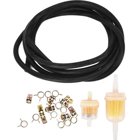 Kit de manguera de combustible para motores pequeños, 3 metros (9,85 pies), diámetro interior de 6 mm (1/4 de pulgada), diámetro exterior de 8 mm (1/3 de pulgada).