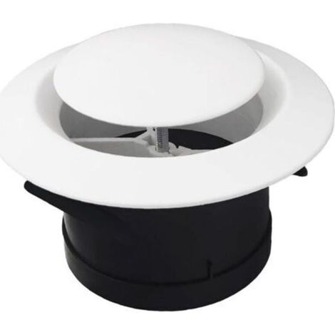Couvercle pour conduits de ventilation, diffuseur de plafond, soupape d'alimentation d'échappement, prise d'air anémosté, couvercle pour tuyau de ventilation, 100 mm (1/5)