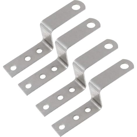 Lot de 4 supports d'angle pour cadre photo en forme de Z - Fixations de meubles pour maison, grange et abri de jardin (1/5)