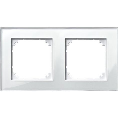 MERTEN 489219 M-PLAN PLACA DOBLE ACABADO BLANCO BRILLO