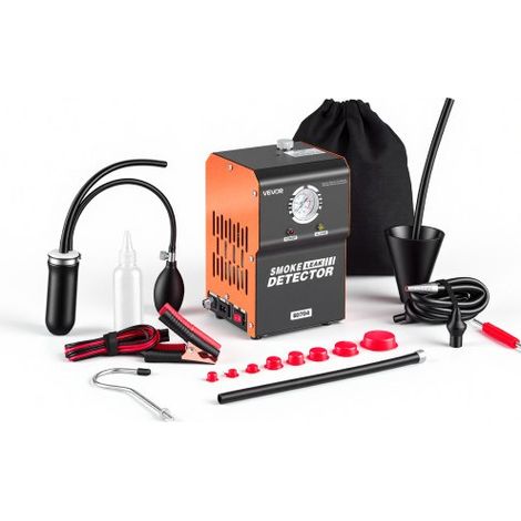 Detector de Fugas de Humo Automotriz 12 V CC, Máquina de Fugas de Humo Probador de Vacío EVAP, con Bomba de Aire y Manómetro Incorporados, Detector de Combustible de Tubería 2 Modos para Coches (1/5)