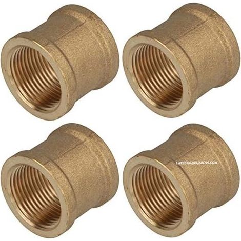 4 Stück Messinghülse 2'' mit Innengewinde  Aenor Messing-Accessoire  2'' Messing-Innengewindehülse