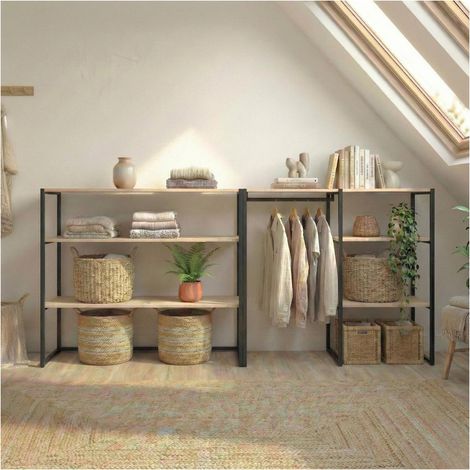 Set di 2 appendiabiti modulari da soffitta 200x85cm KADRA