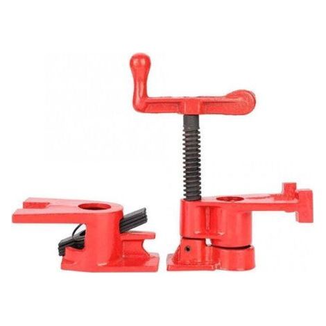 3/4" Tube Clamp Hose Clamp Quick Tightening Device, XU, Iron Woodworking Workbench Set, Quick Tightening Screw-in Pipe Clamp Sets -