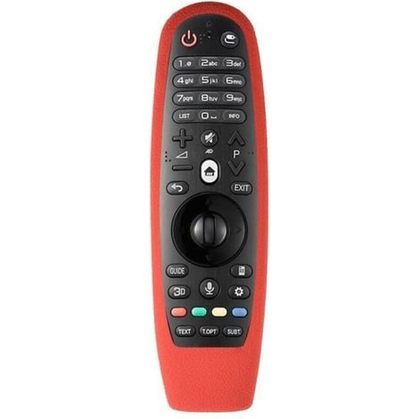 BELLE TECH Étui De Protection En Silicone Souple En Caoutchouc Résistant À La Poussière Pour Télécommande Lg An-Mr600 - Rouge (1/4)