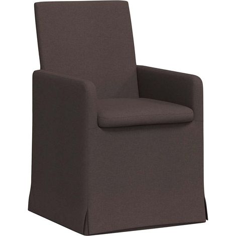 Dining Chairs 2 pcs Dark brown 57 x 67 x 95 cm Fabric vidaXL (1/5)