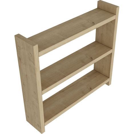 Calicosy – Etagère à épices 3 tablettes H40 cm – Panneaux mélaminés 18 mm – Design élégant pour cuisine moderne – Dimensions 44x10 cm (1/4)