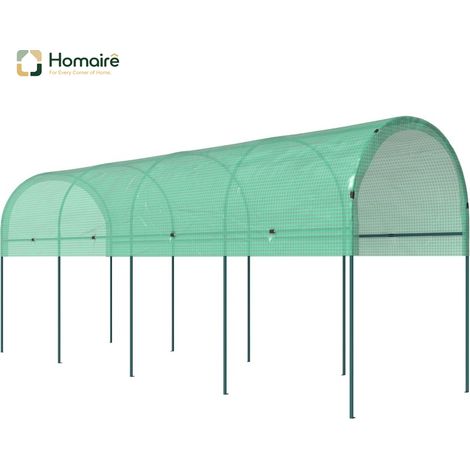 HOMAIRE Gewächshaus winterfest Foliengewächshaus avec Bogendach et Erdanker Treibhaus vert (1/5)