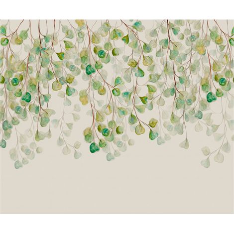 Komar Wandtapete - Douche de Feuilles - 250 x 300 cm - Vlies Digitaldruck - Naturmotiv (1/5)