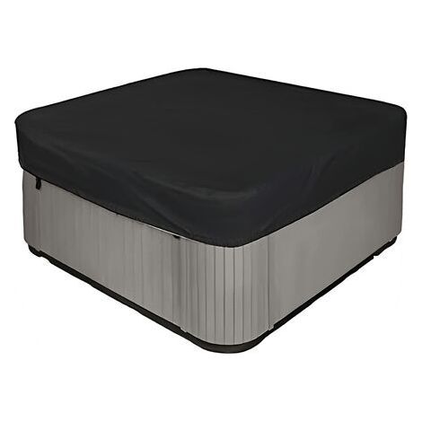 Housse de jacuzzi carrée 210D très résistante et imperméable - Protection UV - 220 x 220 x 90 cm (L x l x H) - Noir - RWChemin de table (1/5)