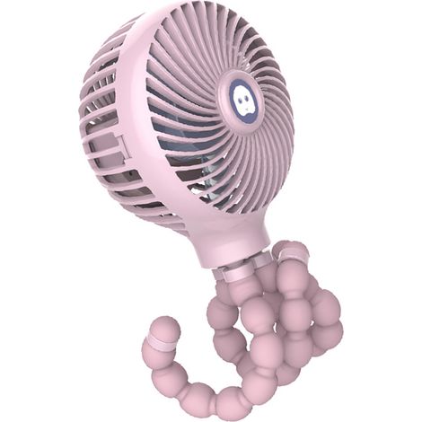 Ventilador Portátil Octopus con Clip, 3 Velocidades Silencioso y Batería 1500mAh – Ideal para Carrito de Bebé, Oficina y Viajes (1/3)