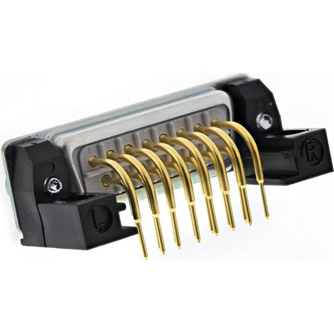 Connecteur Sub-D RS PRO 15 voies Mâle Traversant Angle droit ( Prix pour 1 ) (1/2)