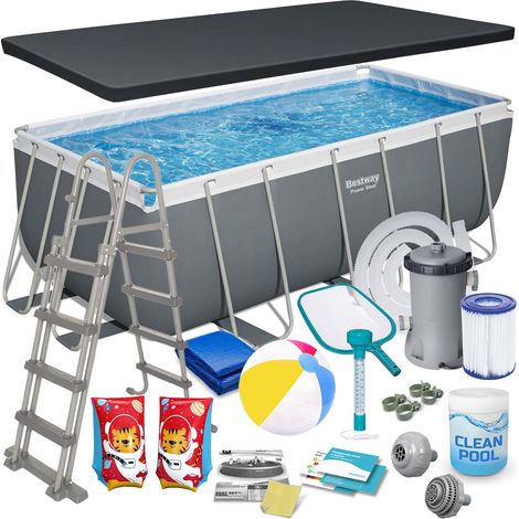 Piscina de jardín con estructura de 412x201x122 cm (17 pulgadas) Bestway 56456N