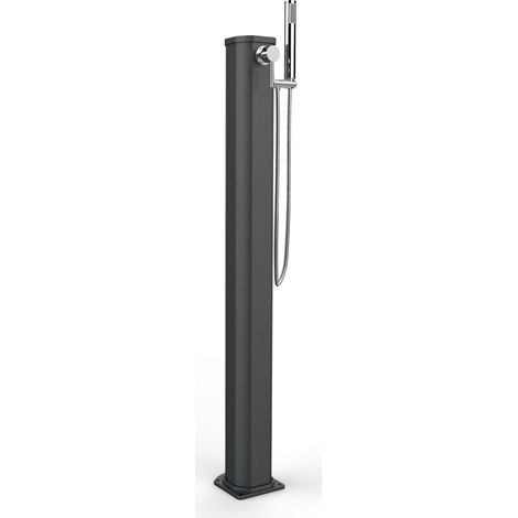 Doccia Solare da Esterno Giardino 20L Miscelatore e Doccetta Mobile Arkema Jolly Go Grigio Antracite (1/5)