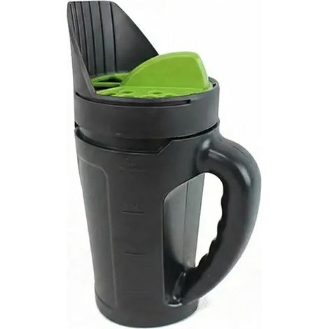 Épandeur de semences portable de 2,5 L, distributeur d'engrais pour pelouse, épandeur de glace, épandeur multi-usage pour pelouse et jardin avec ouverture à cadran réglable (1/5)
