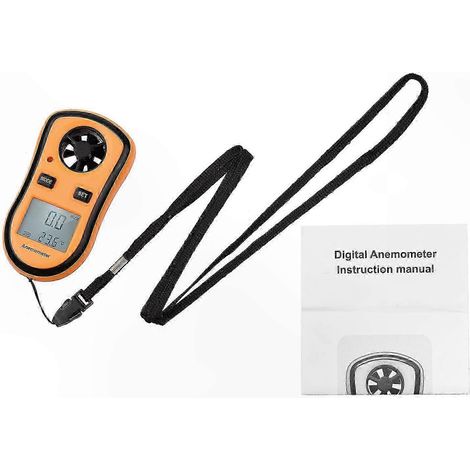 Anémomètre numérique portable, 104,3 x 57,8 mm, orange (1/5)