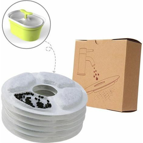 pezzi/scatola filtro di ricambio per fontana a forma di fiore, distributore d'acqua per fontanella per gatti Dadypet, fontanella per animali domestici sana e igienica (1/4)