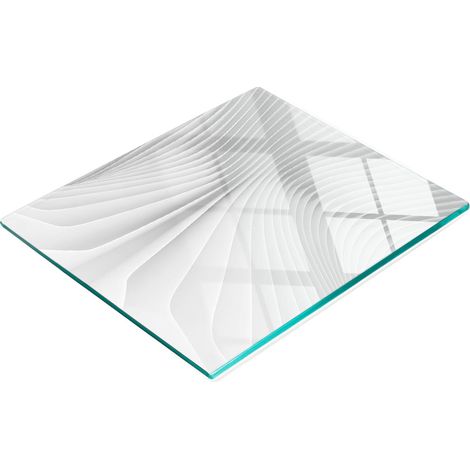 Tabla de cortar decorativa de cristal para cocina con líneas abstractas, 60x52 cm (1/5)