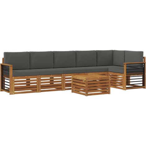 Sectional Sofa Set with Cushion 7 pcs Natural and Anthracite vidaXL (1/5)