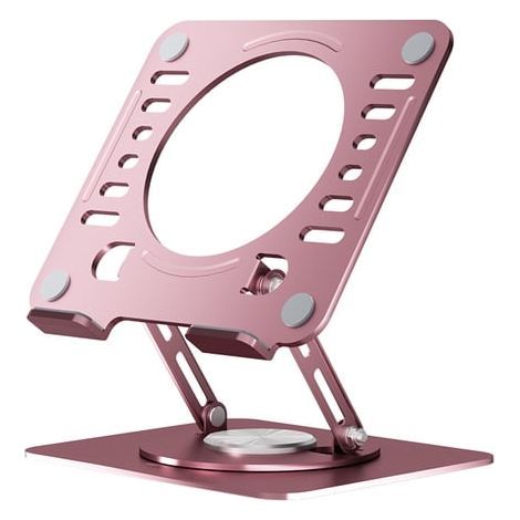 Support rotatif pour ordinateur portable de bureau – Rehausseur réglable pour ordinateur portable, rotation à 360°, avec panneau de dissipation de chaleur en métal ventilé, support pliable portable (r (1/3)