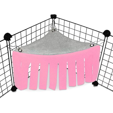Cachette en polaire d'angle pour cochons d'Inde, furets, chinchillas, hérissons, lapins nains et autres petits animaux de compagnie - Accessoires et jouets (1/5)
