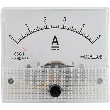 Ampèremètre et voltmètre analogique de Tension, Ampèremètre et Voltmètre Actuel du Courant analogique 85C1 de CC(Ampèremètre 5A) Fonepro (1/5)