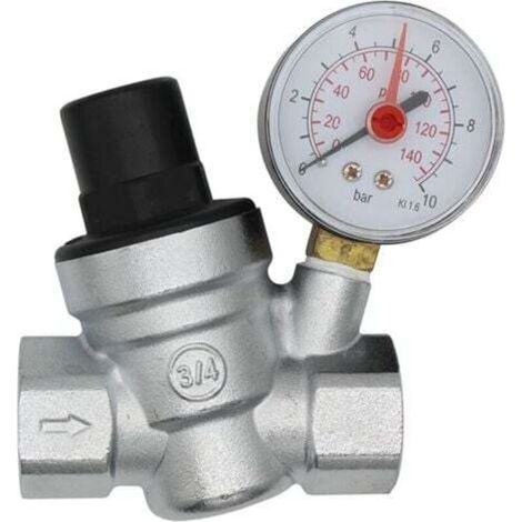 DN20 Wasserdruckminderer, 3/4-Zoll-Wasserdruckminder mit Manometer (1/4)