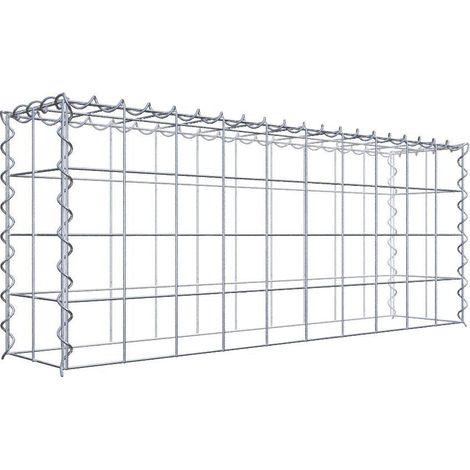 Gabiondeco - Gabion - Element de prolongation en hauteur 100 cm x 40 cm x 20 cm (L x H x P). maille 10 x 10 cm. Spirale. Attention : il manque une grille - Made in Ge... (1/5)