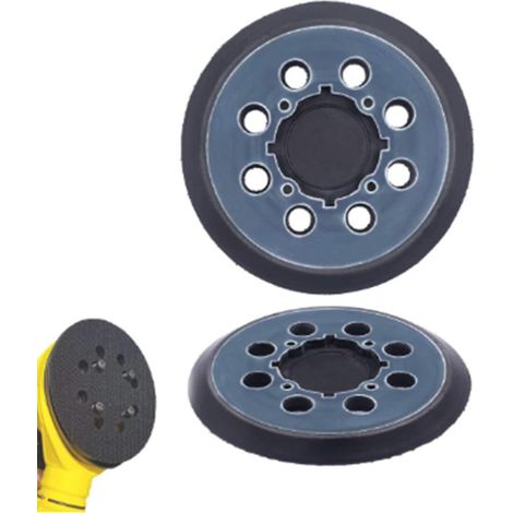 2Pcs 125mm Sanding Pad for DWE6421, DWE6423, 6421K, 6423K, and DCW210B Sanders - Replacement Loop and Hook Pad with 8 Holes for Efficient Dust Suction (1/5)