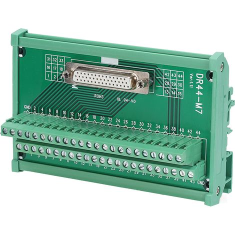 Connecteur femelle bornier à vis, module adaptateur breakout board, interface DR44-M7, 60V DC, kit de connexion pour câblage, embase femelle 90°, 2 rangées, sans soudure, pour arduino et projets élect (1/5)