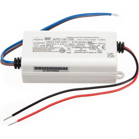 Mean Well LED-TREIBER - KONSTANTSTROM - 1 AUSGANG - 700 mA - 16 W (1/3)