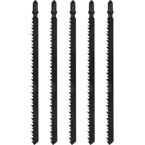 Lot de 5 lames de scie sauteuse T744D de 180 mm - Accessoire professionnel compatible avec les scies sauteuses Bosch et Metabo pour le bois et le métal (1/4)