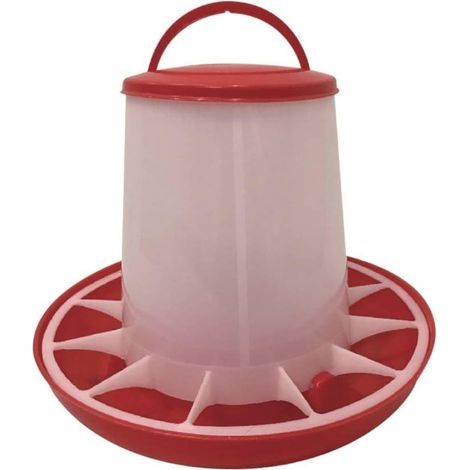 Poultry Feeder 32cm Plastic 6kg 12 Compartments Hanging Floor Chicken Coop (1/3)