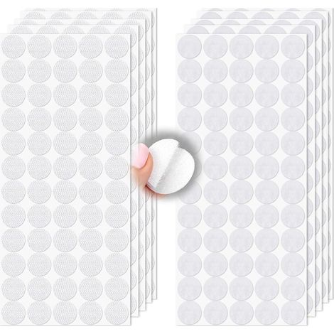600 Pcs 20mm Scratch Autocollant Rond, 300 Paires Scratch Autocollant Double Face, Boucles Auto-adhésifs, pour DIY, Artisanat (1/5)